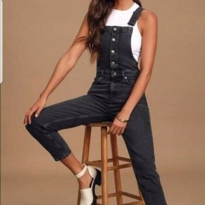 Free People Shelby Black Denim NWT Overalls